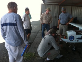 The team troubleshooting the wireless system